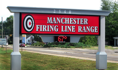 Manchester Firing Line Sign