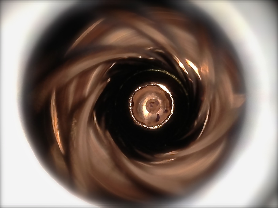 Bullet inside a gun barrel